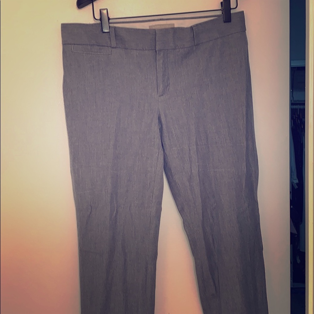 Gently worn grey slacks